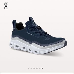 On Running Navy and White Athletic Shoes